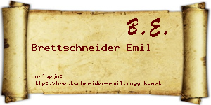 Brettschneider Emil névjegykártya